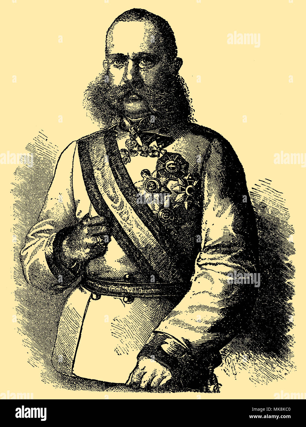 Kaiser Franz Joseph von Österreich - Ungarn, 1889 Stockfoto