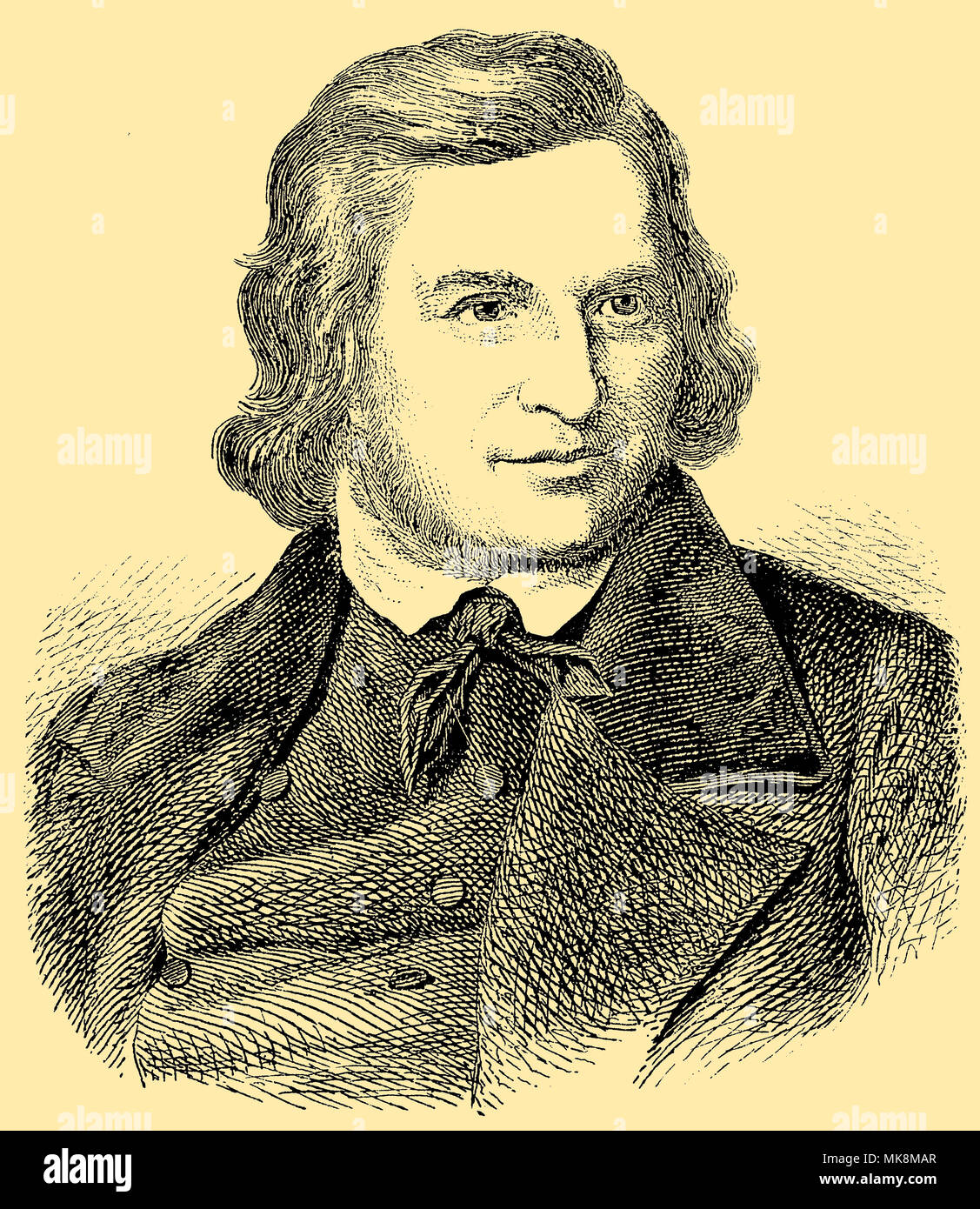 August Heinrich Hoffmann von Faller (b. April 2, 1798, starb am 19. Januar 1874), Stockfoto