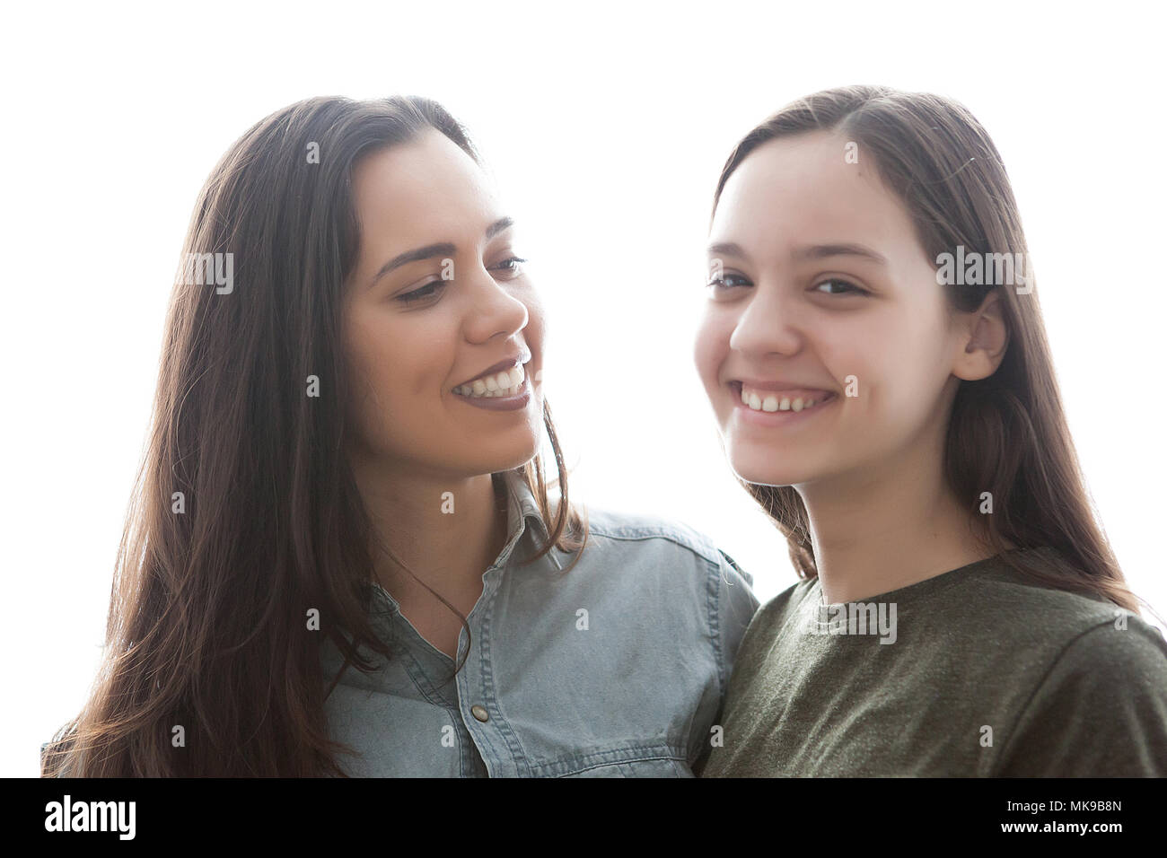 Zwei Freundinnen lachen Spaß haben Stockfoto