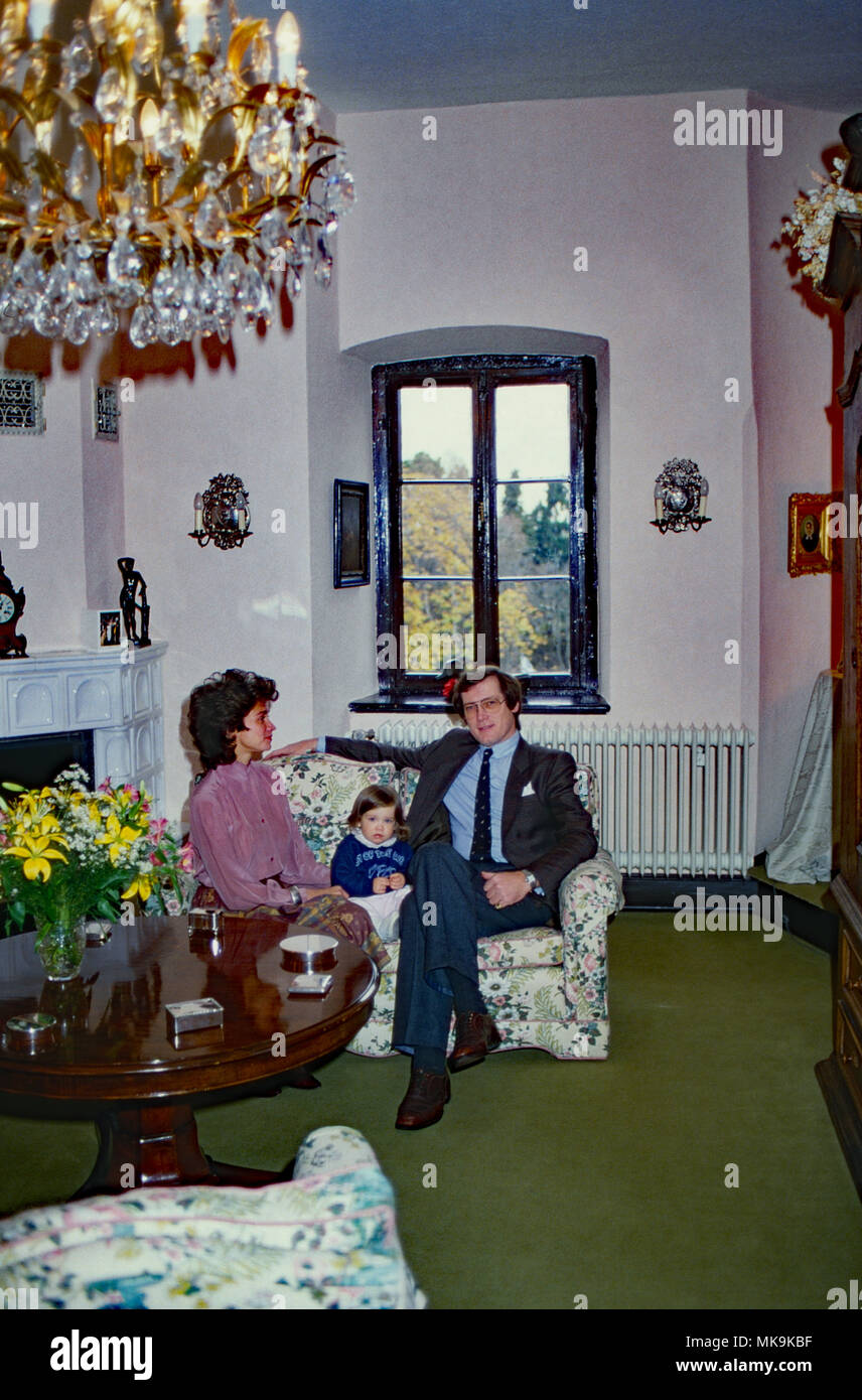 Franz Josef Graf Beissel von Gymnich mit Ehefrau und Tochter