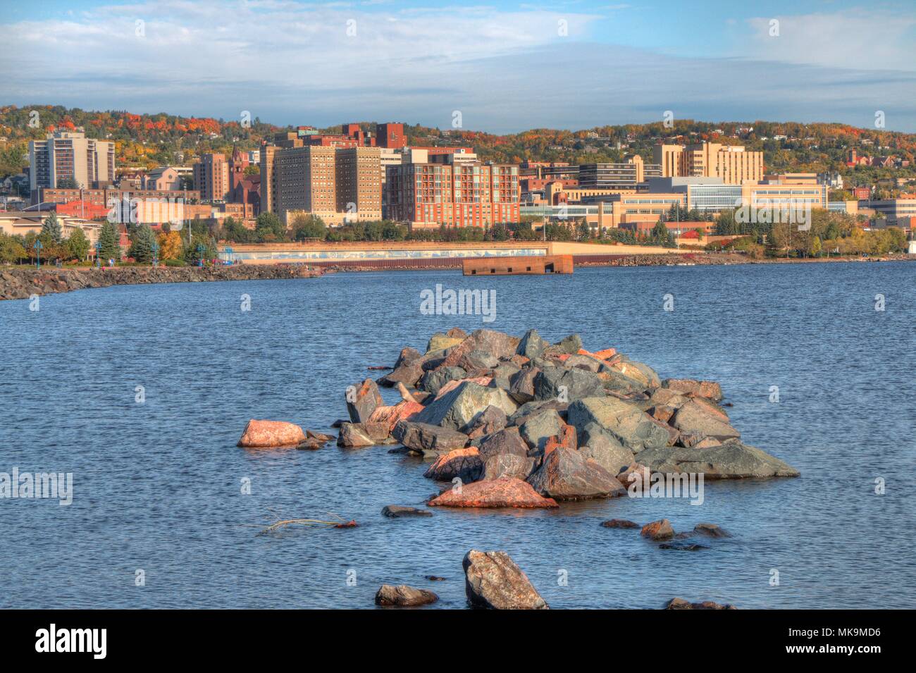 Duluth ist ein beliebtes Ausflugsziel im oberen Mittelwesten am Ufer des Lake Superior in Minnesota Stockfoto