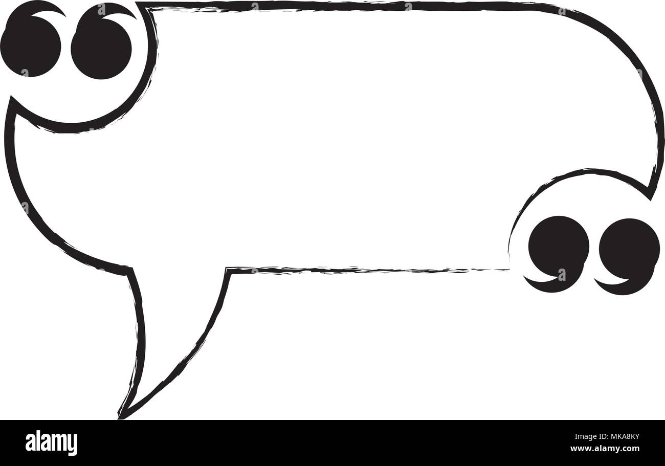 Skizze der Sprechblase mit Anführungszeichen auf weißem Hintergrund, Vector Illustration Stock Vektor