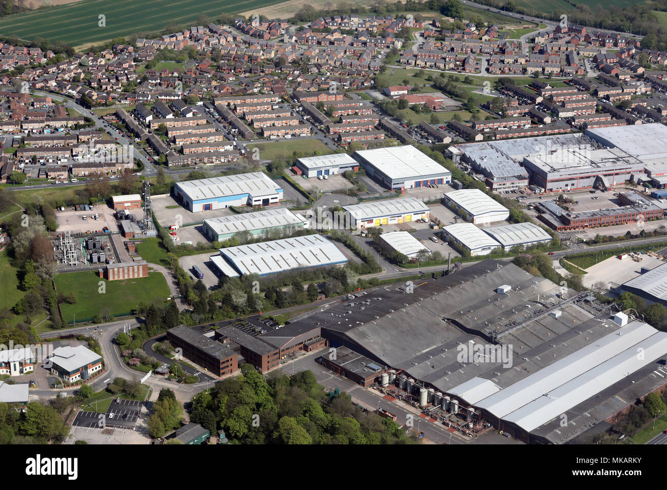 Luftaufnahme von seacroft Industrial Estate, Kohle Road, Leeds Stockfoto