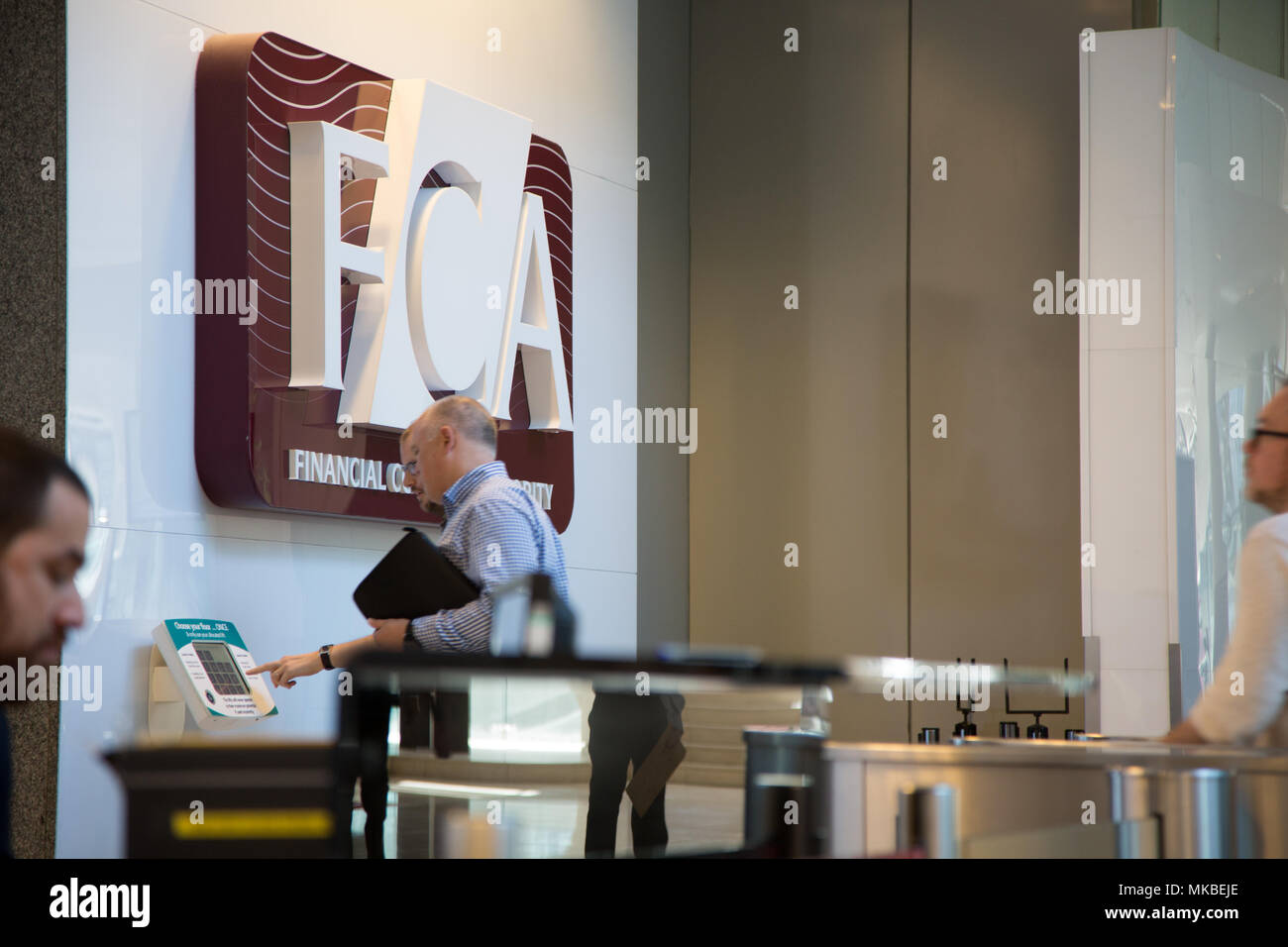 Finanzielle Durchführung Behörde (FCA) Büros, North Colonnade, Docklands, London Stockfoto