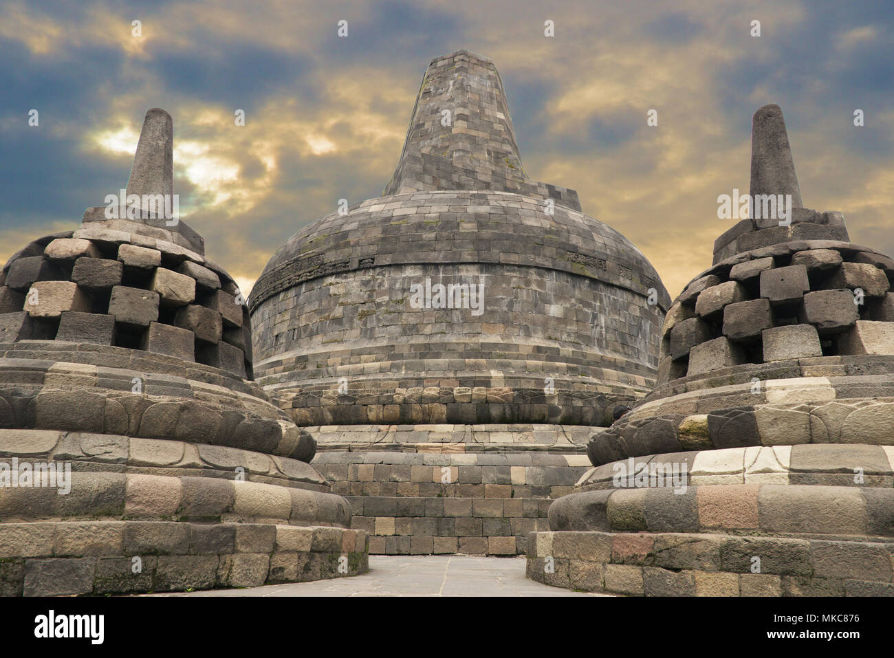 Borobudur buddhistischen Tempel Java Indonesien Stockfoto