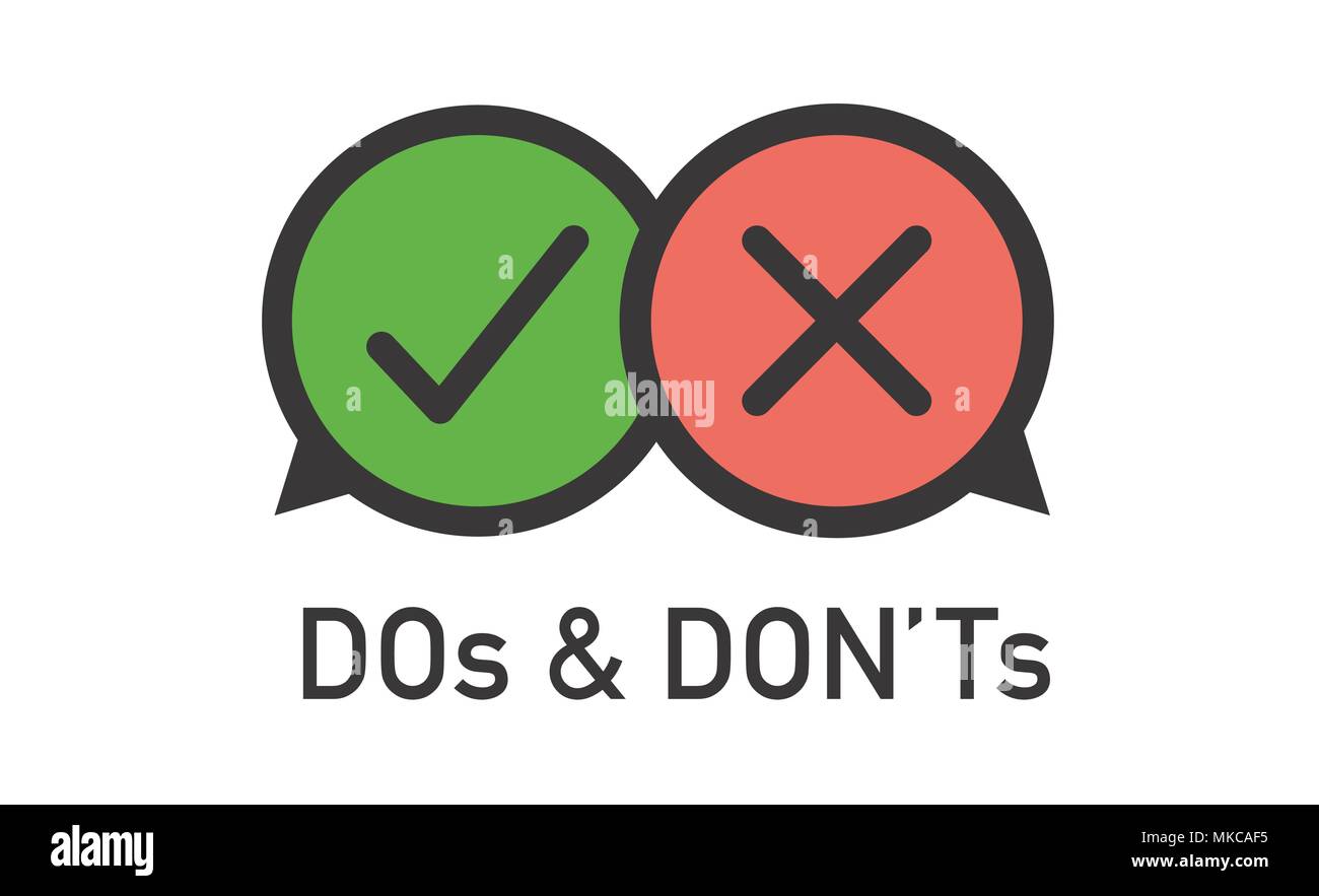 Tun und oder Gute und Schlechte Symbole w Positive und Negative Symbole Stock Vektor