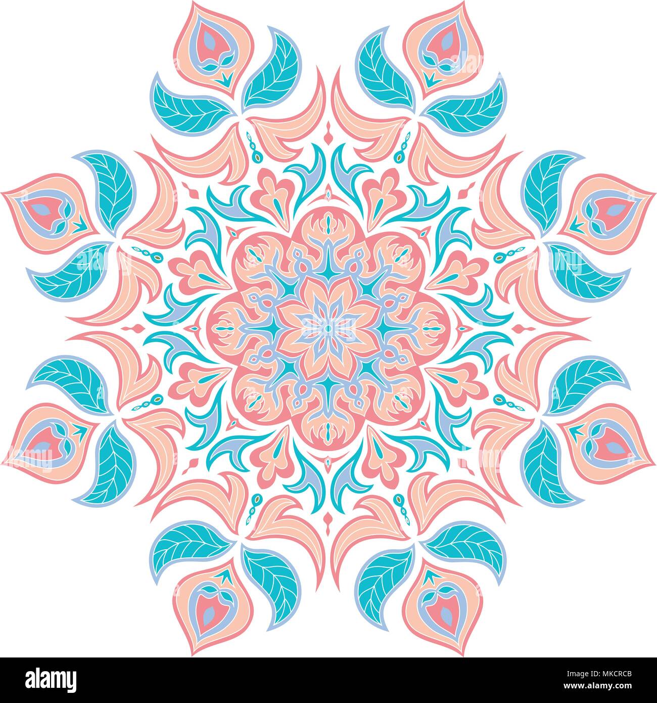 Orientalische Dekoratives Element Islam Arabische Indische Osmanische Motive Vector Illustration Des Mandala Bunte Mandala Symbol Ethnische Design Element Stock Vektorgrafik Alamy