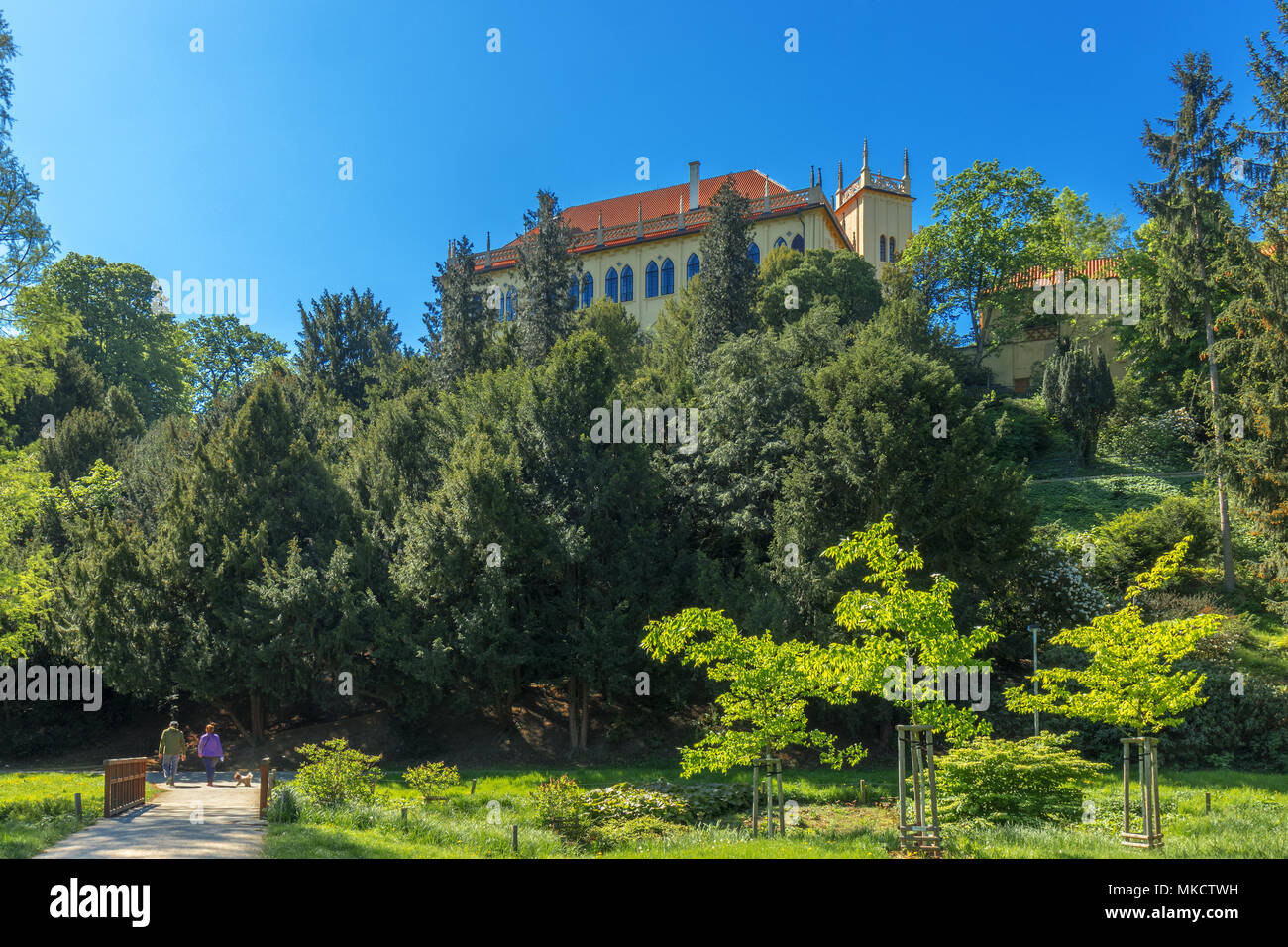 Stromovka ist Royal Game Reserve. Der große Park in Prag Bubenec Bezirk in einem Überschwemmungsgebiet der Vltava. Der Park ist als englische Landschaft gard beibehalten Stockfoto
