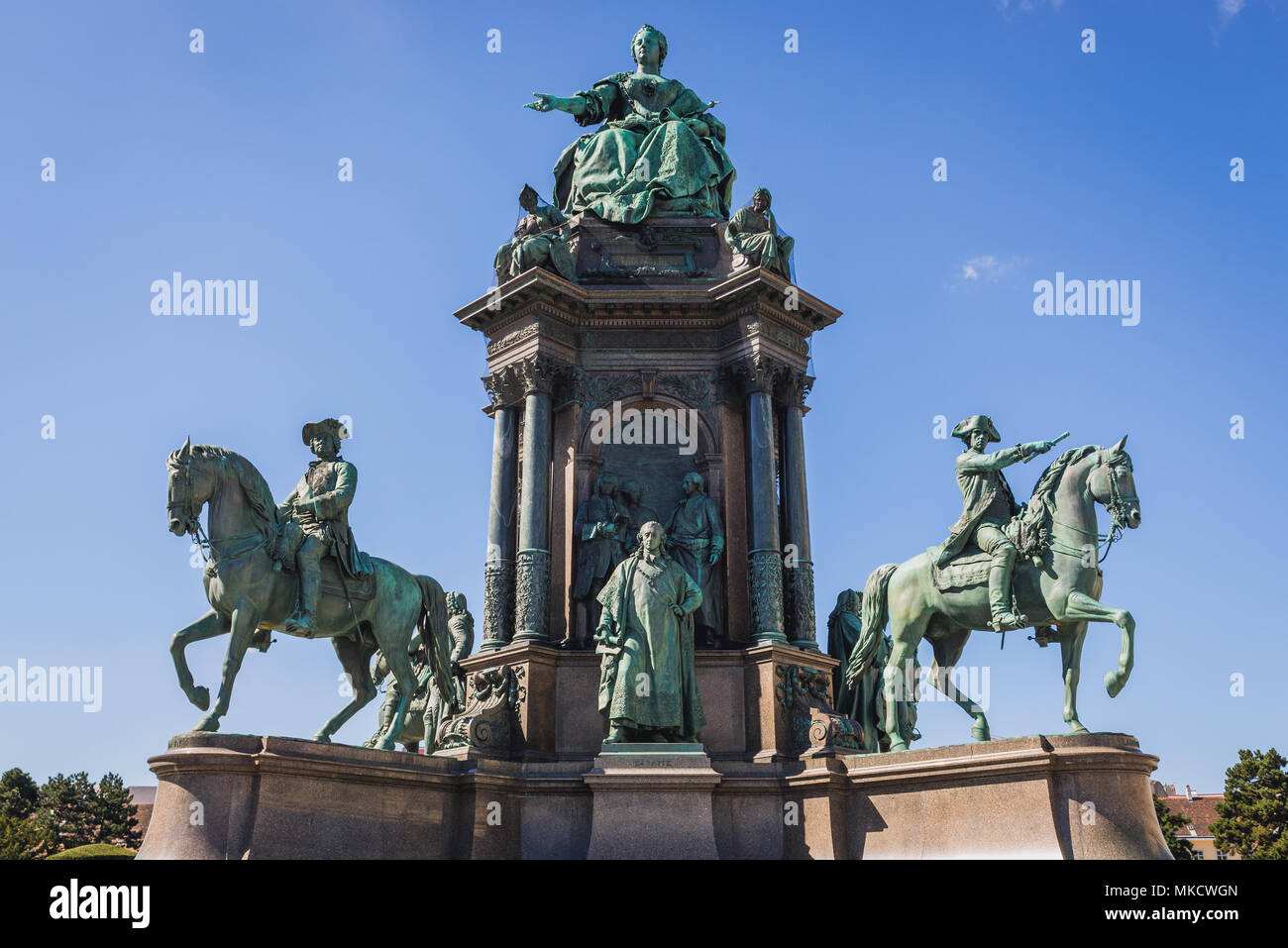 Denkmal für Maria Theresia Walburga Amalia Christina im Maria Theresia in Wien, Österreich Stockfoto