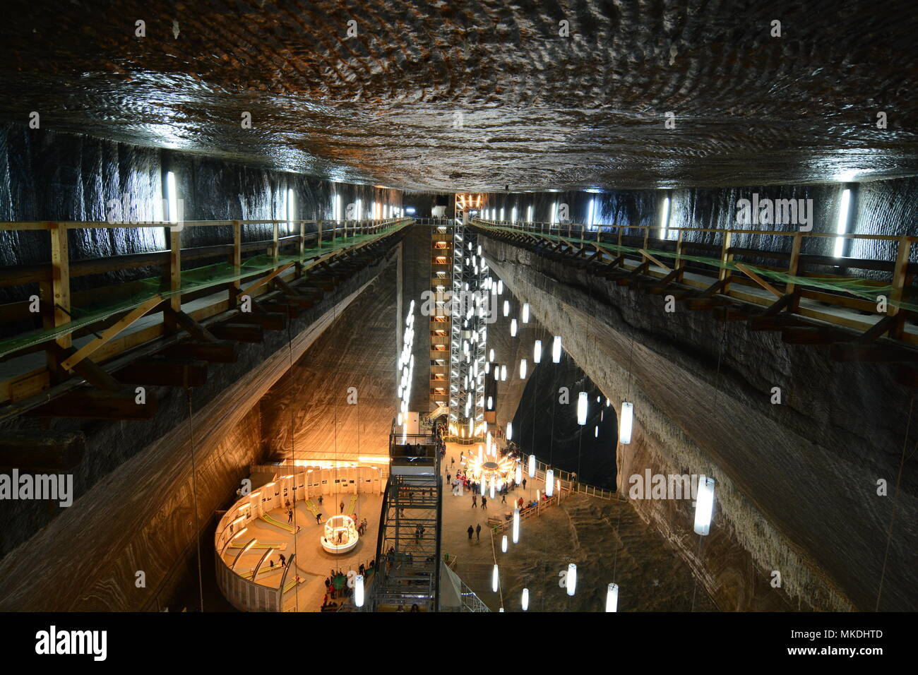 Salzbergwerk. Unterirdisch. Salina Turda. Siebenbürgen. Rumänien Stockfoto