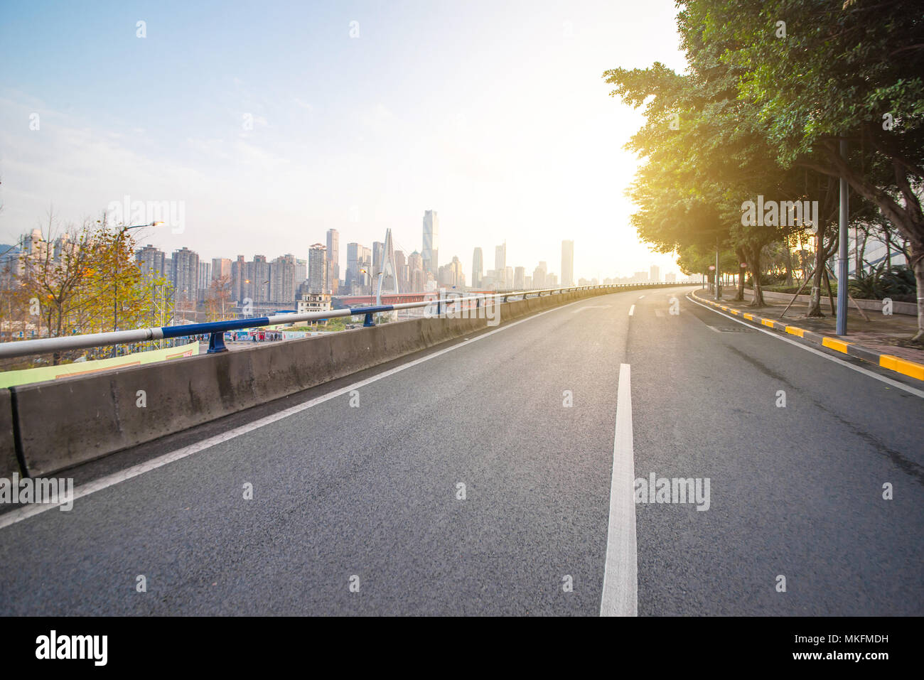 Strasse Strasse Autobahn Hintergrund Horizont Stockfotografie Alamy