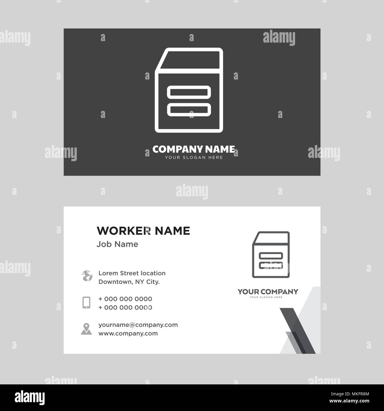 Warehouse Business Card Design vorlage, für Ihr Unternehmen, moderne horizontale Personalausweis Vektor Stock Vektor