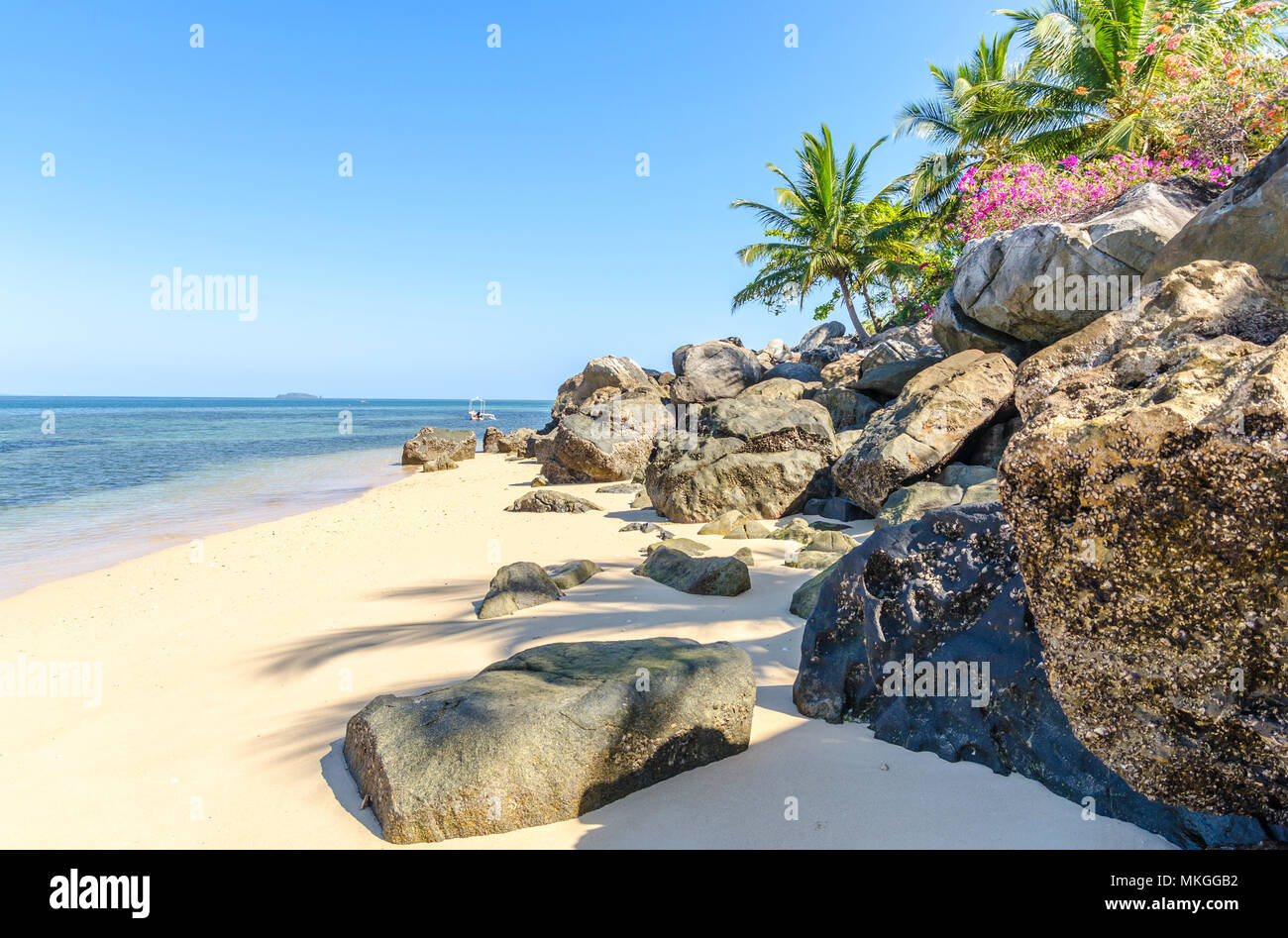 Die wunderschöne Insel Nosy Komba, Madagaskar Stockfoto