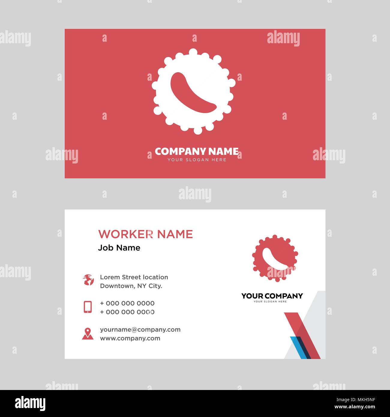 Weiße Blutkörperchen business card Design vorlage, für Ihr Unternehmen, moderne horizontale Personalausweis Vektor Stock Vektor