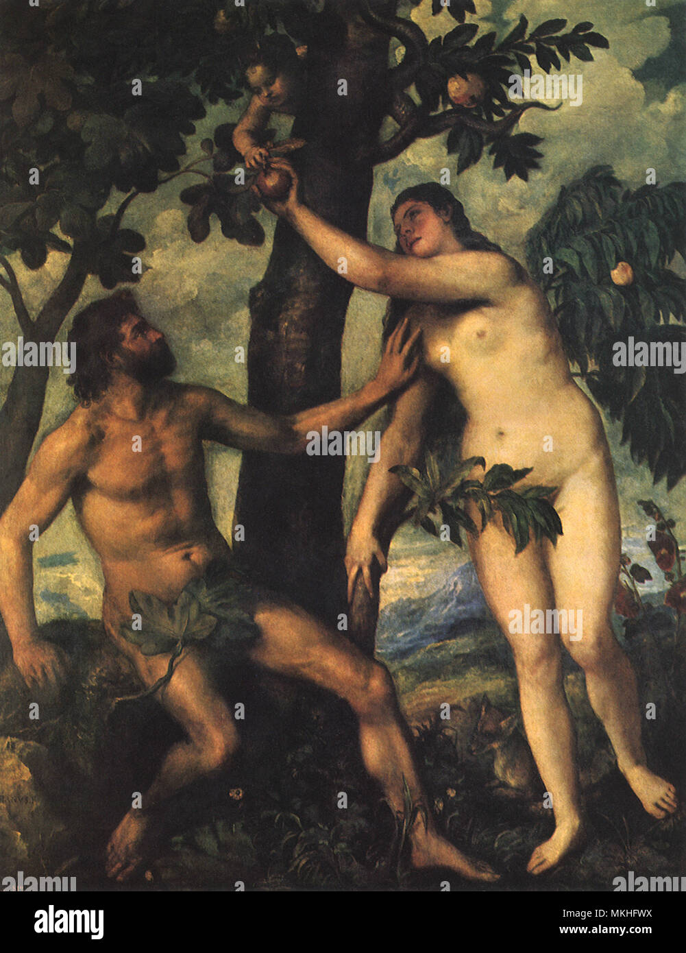 Adam und Eva Stockfoto