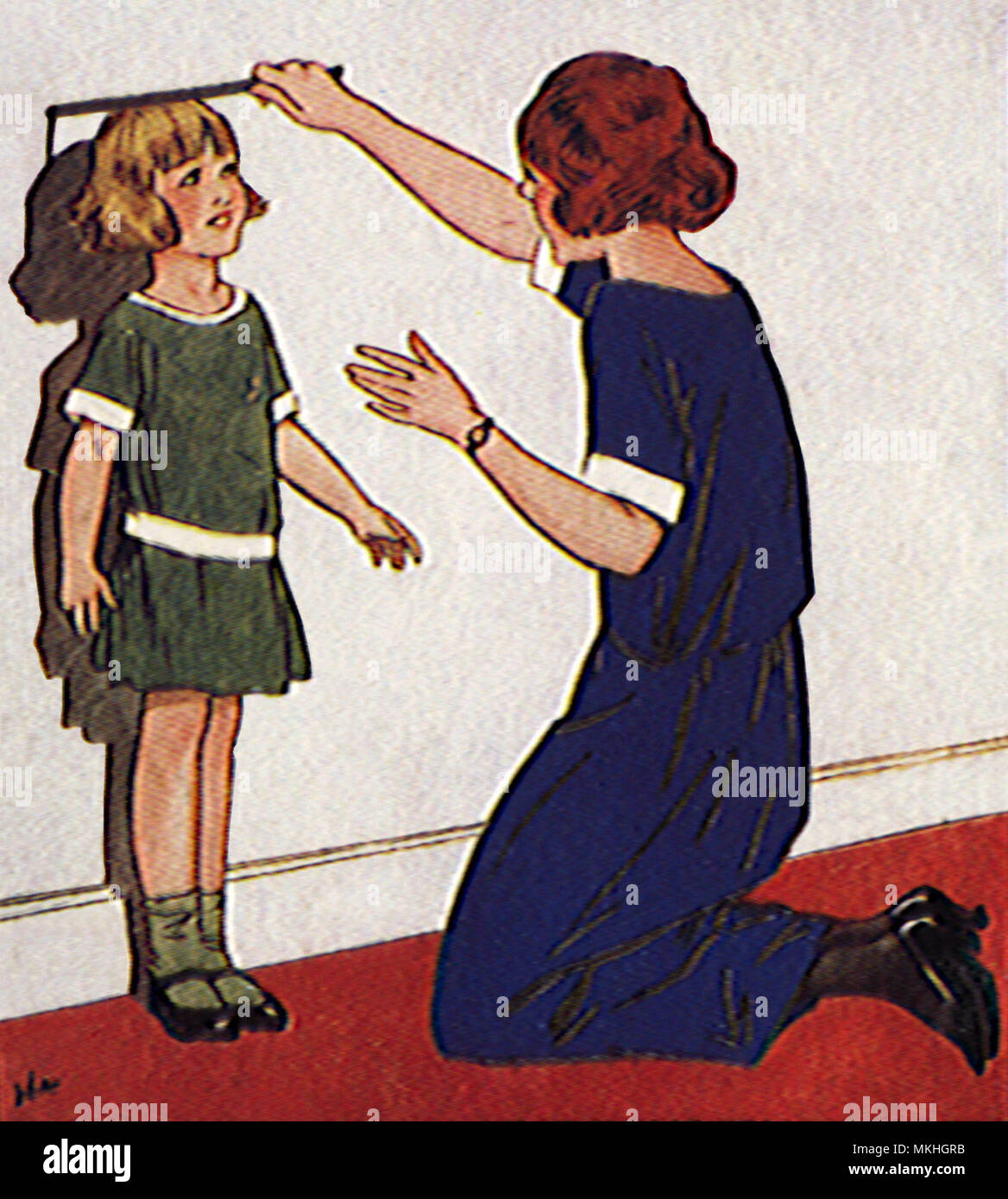 Mutter der Messen Mädchen Höhe Stockfoto