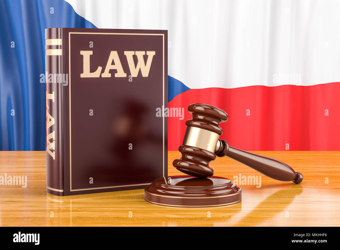 Tschechische Republik Recht und Gerechtigkeit Konzept, 3D-Rendering Stockfoto