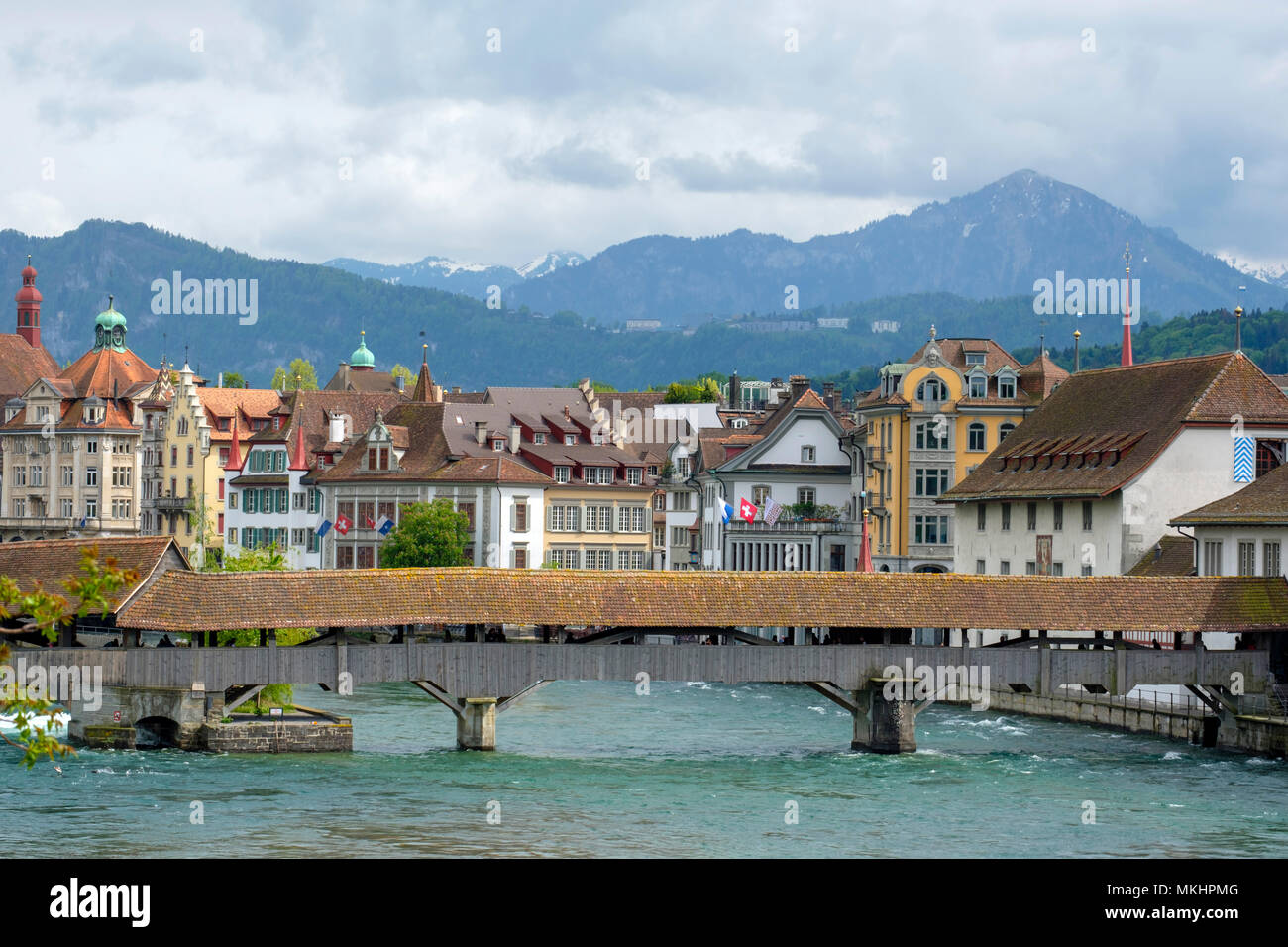 Kapellbrücke, Luzerner, Schweiz, Europa Stockfoto