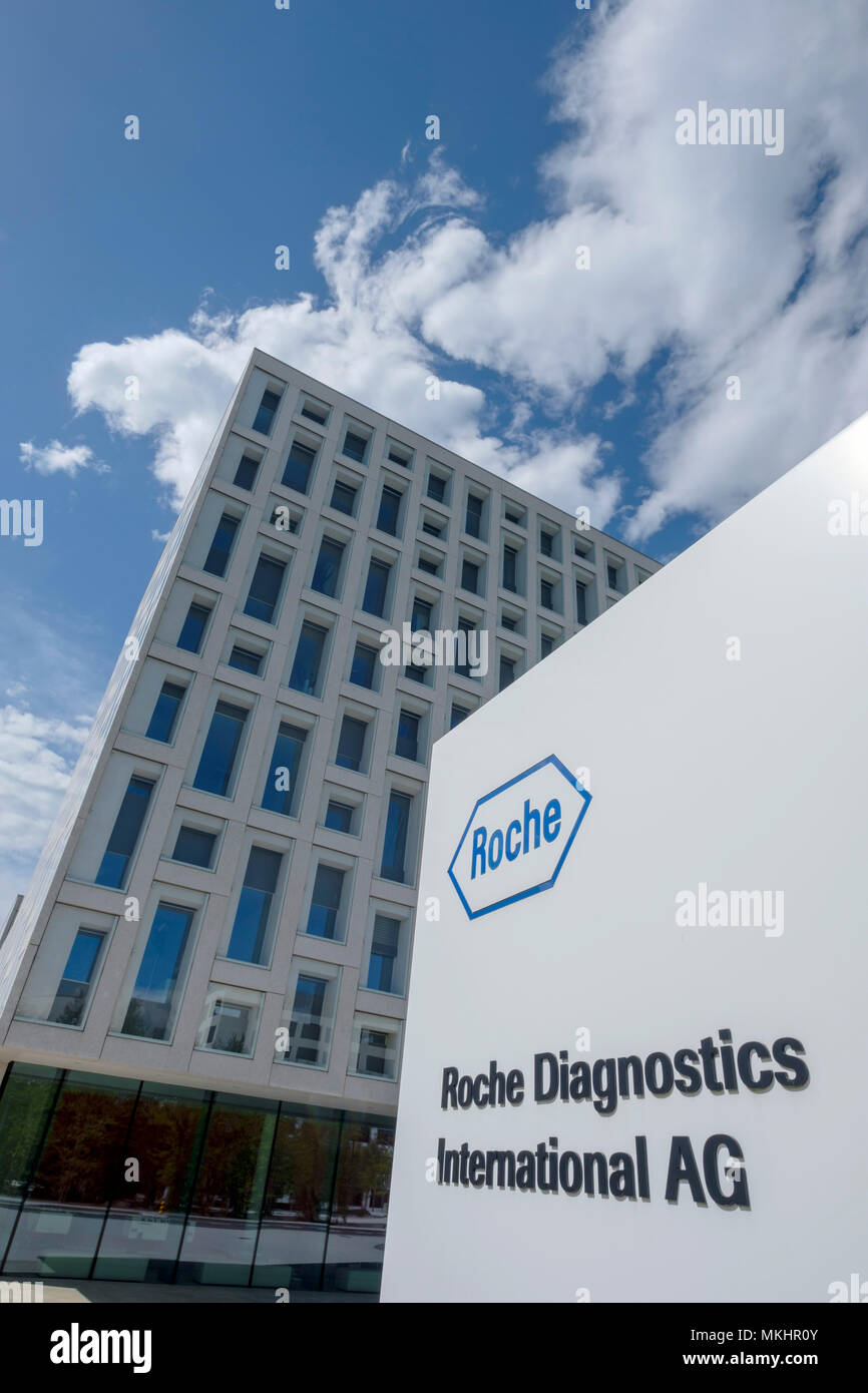 Roche Diagnostics International AG Hauptsitz in Rotkreuz, Zug, Schweiz, Europa Stockfoto