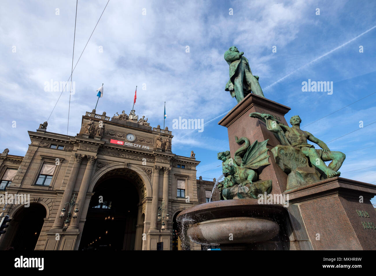 Zürich HB Hauptbahnhof in Zürich, Schweiz, Europa Stockfoto