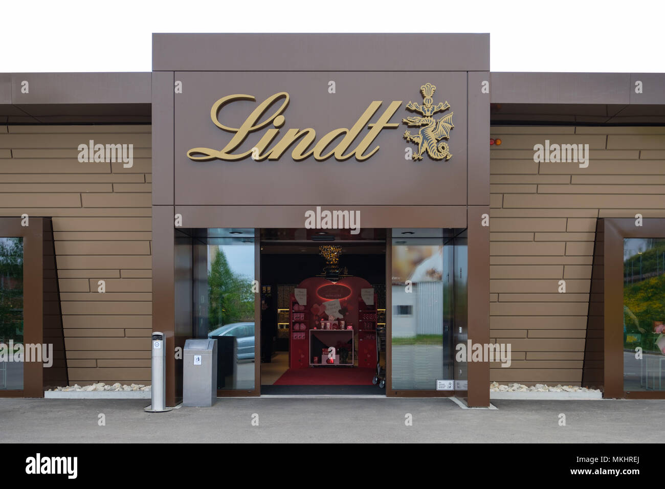 Lindt Chocolate Factory Shop in Zürich, Schweiz, Europa Stockfotografie