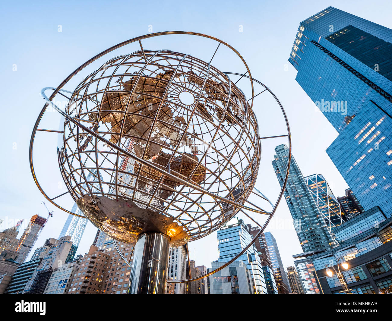New York City am Columbus Circle. Stockfoto