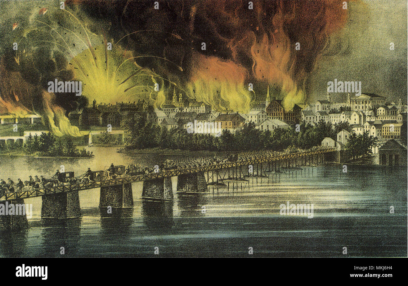 Herbst Richmond Virginia. Am Abend des 2. April 1865 Stockfoto