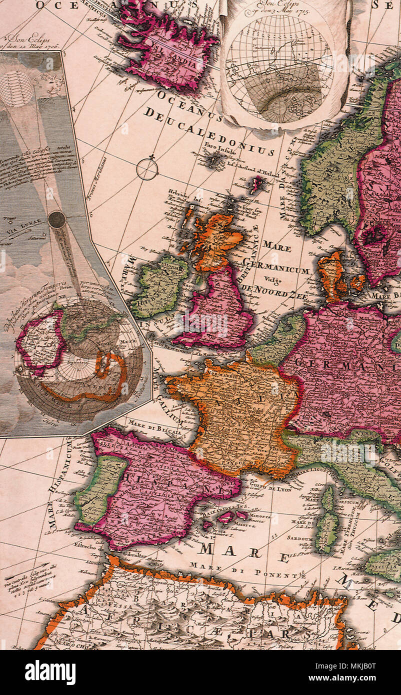 Westeuropa 1706 Stockfoto
