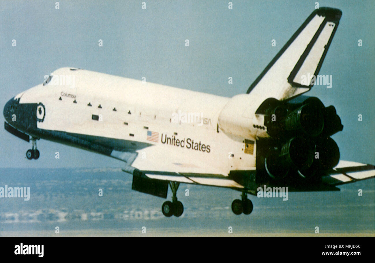 Space Shuttle Landung Stockfoto