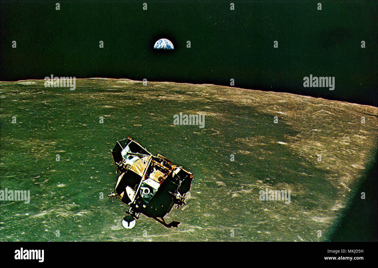 Mondlandefähre Stockfoto