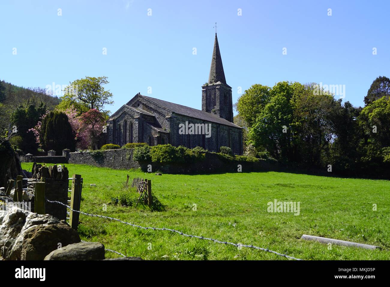 Kirche, Lezayre Churchtoen, Ramsey Insel Man Stockfoto