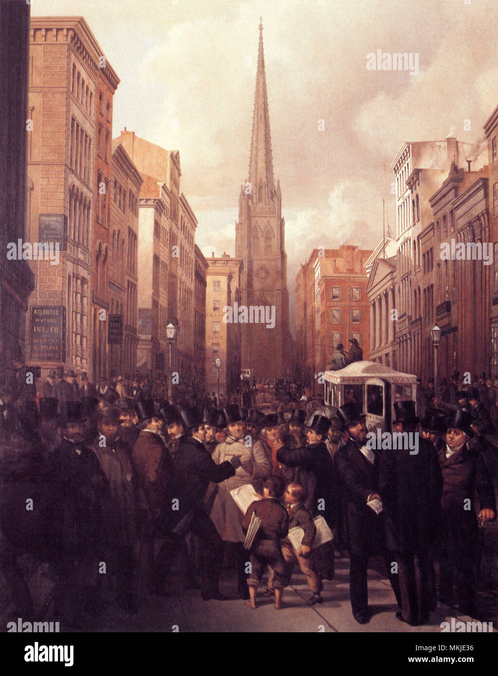 Wall Street am Nachmittag. New York City. Stockfoto