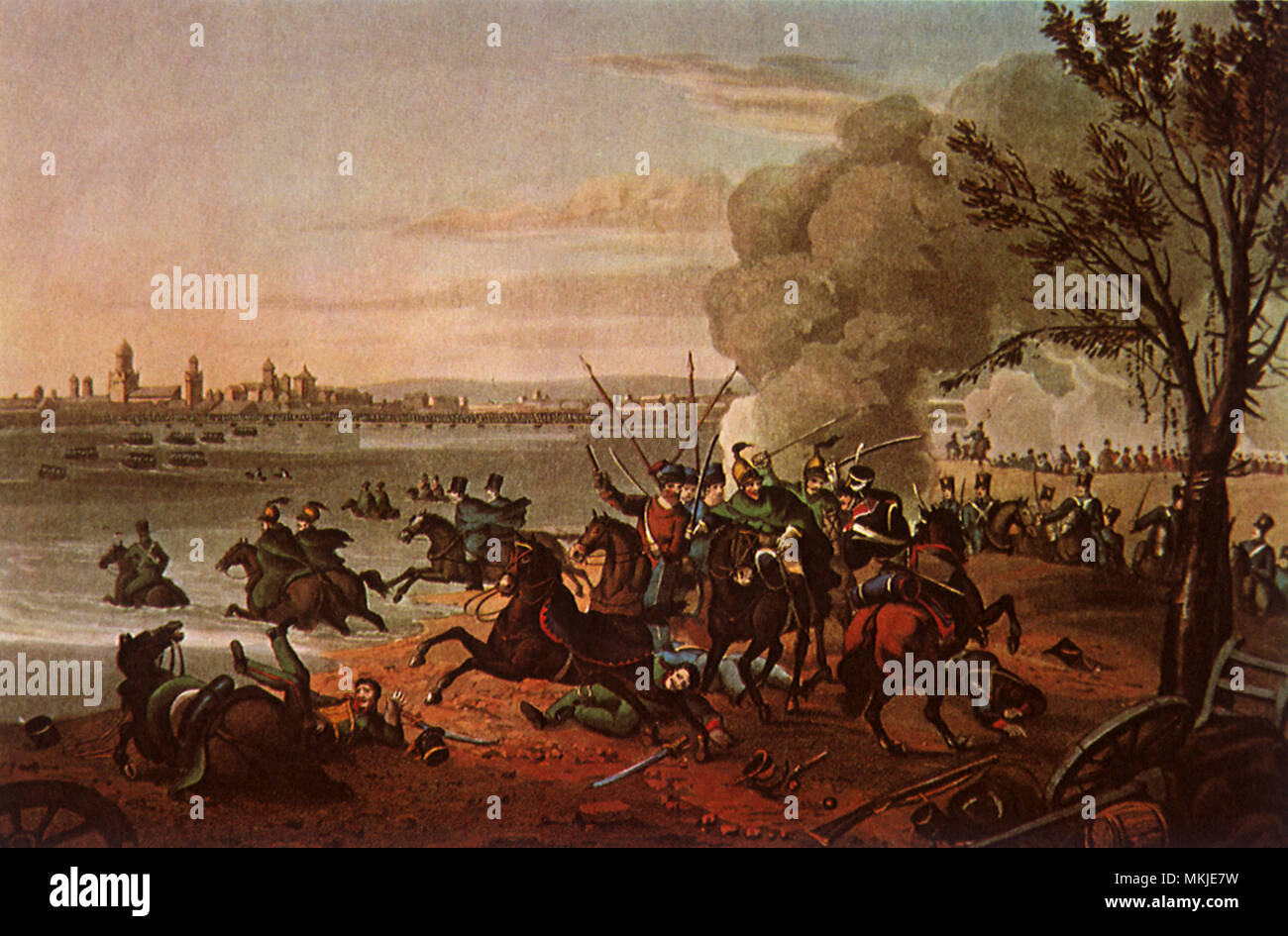 Armeen Chasing Napoleon 1812 Stockfoto