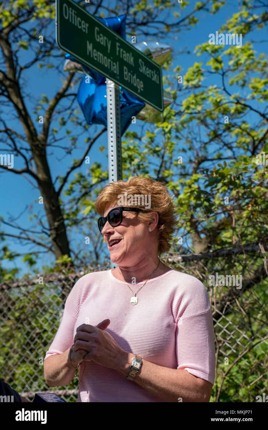Philadelphia, Pennsylvania/USA: Anne Skerski, 56, Witwe des Philadelphia Police Officer Gary Skerski. 08.Mai 2018. Quelle: Christopher Evens/Alamy leben Nachrichten Stockfoto