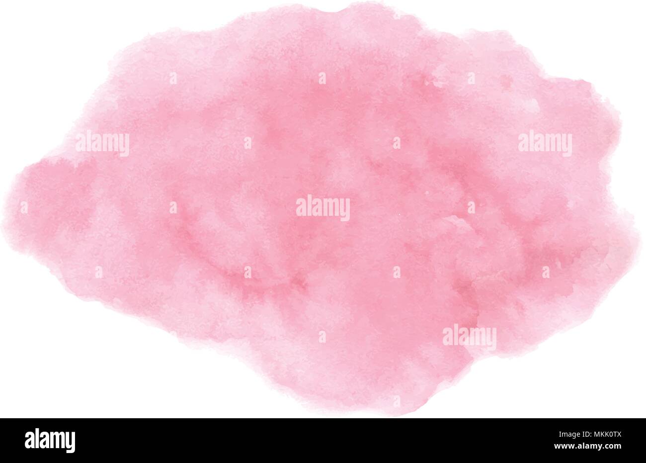 Von Hand bemalt soft pink Aquarell Textur auf dem weißen Hintergrund. Verwendbar für Karten, Einladungen und mehr. Stock Vektor