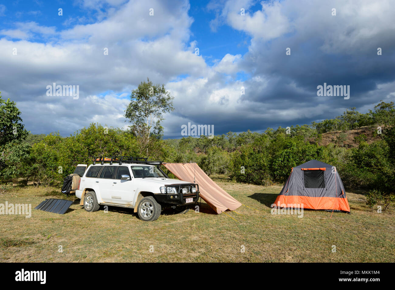 Bush Camping in der Nähe der Geisterstadt Maytown, Far North Queensland, FNQ, QLD, Australien Stockfoto