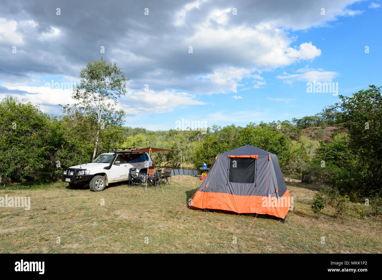 Bush Camping in der Nähe der Geisterstadt Maytown, Far North Queensland, FNQ, QLD, Australien Stockfoto
