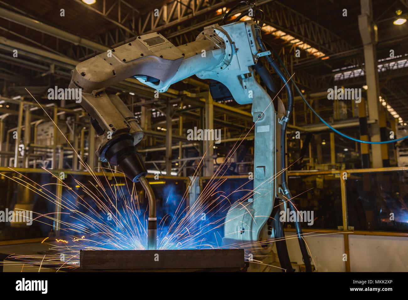 Industrial ist Schweißen Montage Teil für Automobile in der Factory Stockfoto