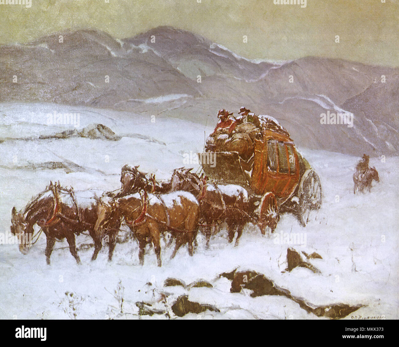 Warum die Mail war spät Stockfoto