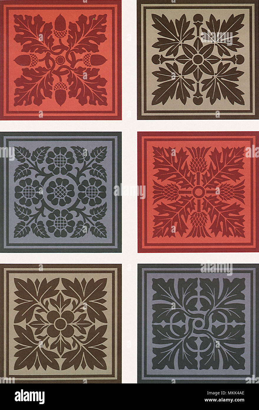 Square Floral Panels Stockfoto