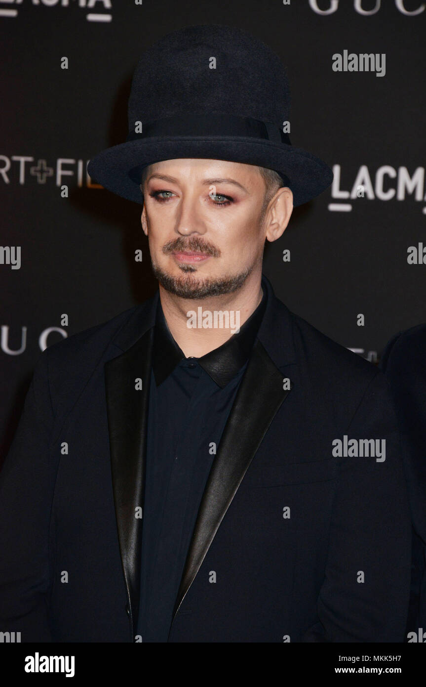 A Boy George 2014 LACMA Kunst+Film Gala im LACMA Museum in Los Angeles. a Boy George Red Carpet Event, Vertikal, USA, Filmindustrie, Prominente, Fotografie, Bestof, Kunst, Kultur und Unterhaltung, Topix Prominente Fashion/Vertikal, Besten, Event in Hollywood Leben - Kalifornien, Roter Teppich und backstage, USA, Film, Stars, Film Stars, TV Stars, Musik, Promis, Fotografie, Bestof, Kunst, Kultur und Unterhaltung, Topix, headshot, vertikal, eine Person aus dem Jahr 2014, Anfrage tsuni@Gamma-USA.com Stockfoto