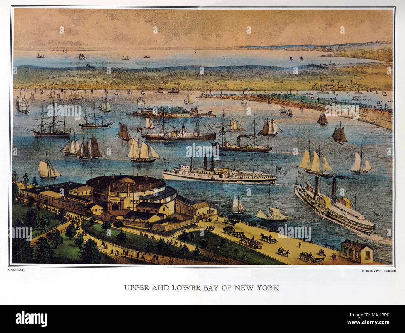 Obere und untere Bucht von New York Stockfoto