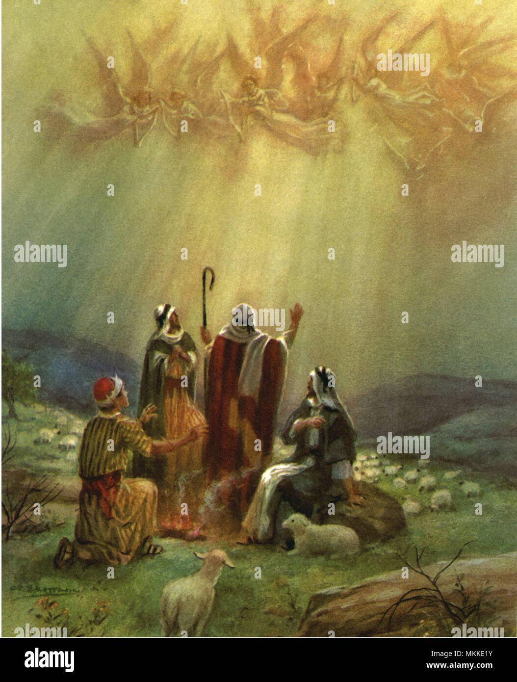 Engel verkünden Christus Stockfoto