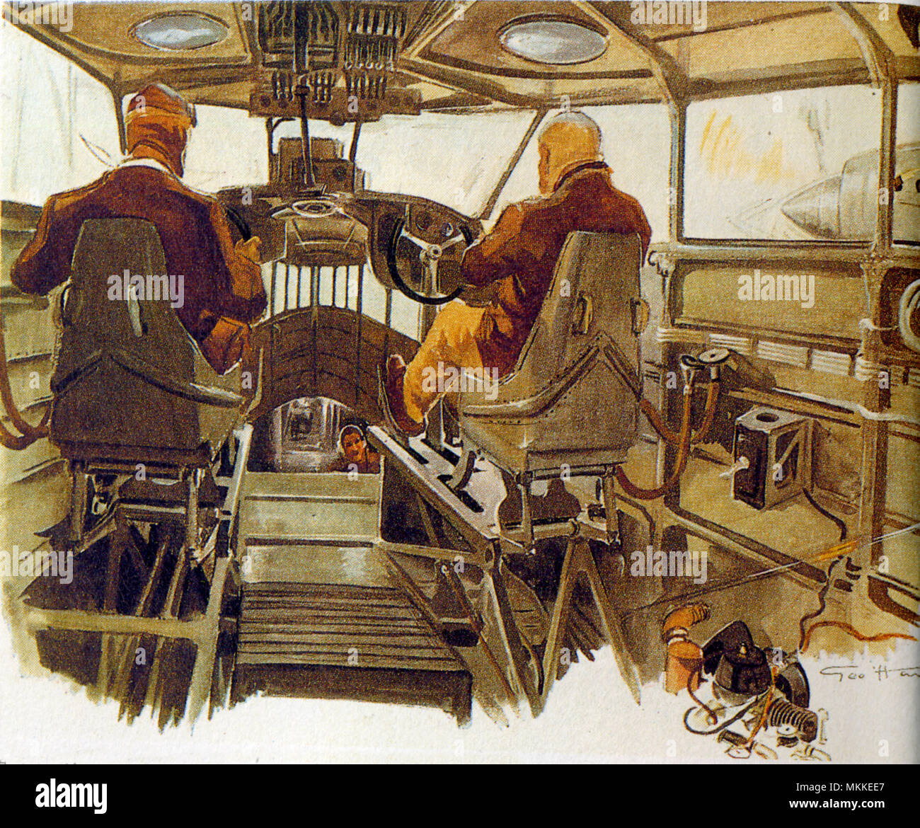 Der Pilot Kabine Stockfoto