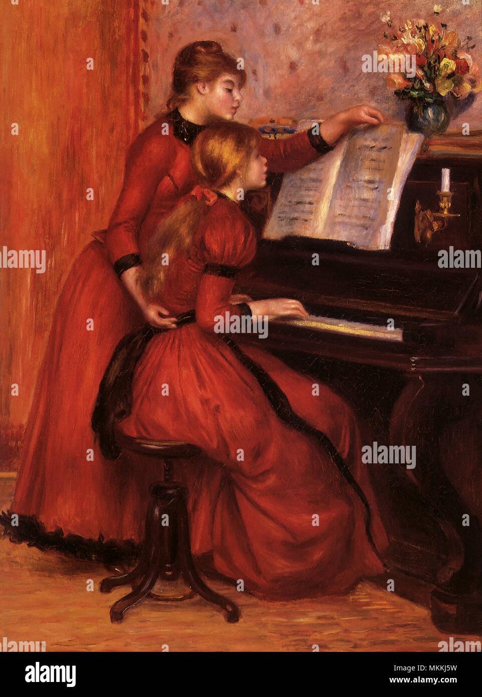 Die Klavierstunde Stockfoto