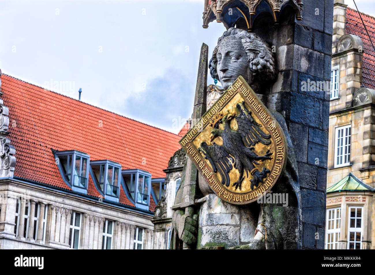 Der Bremer Roland auf dem Marktplatz Stockfoto
