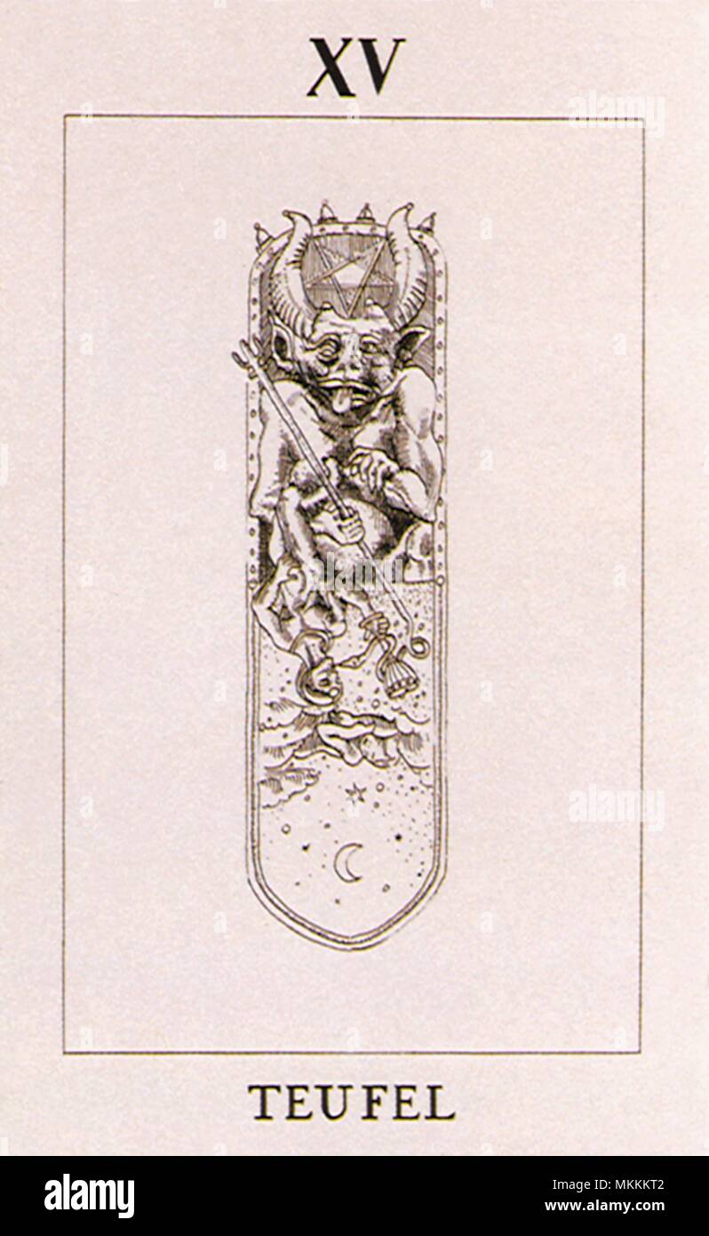 Große Teufel auf der Karte Stockfoto