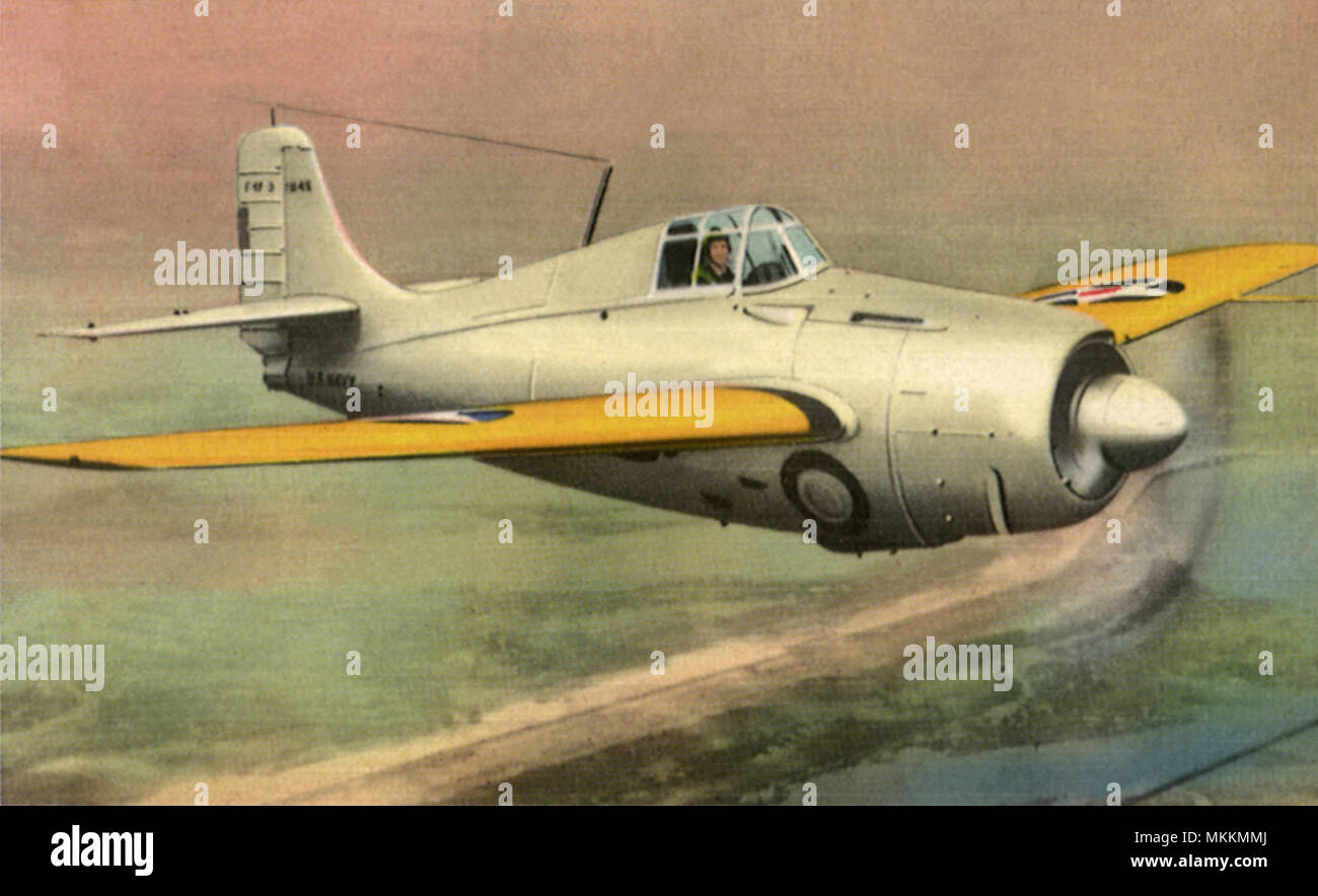 Grumman F4F-3, US Navy Fighter Stockfoto