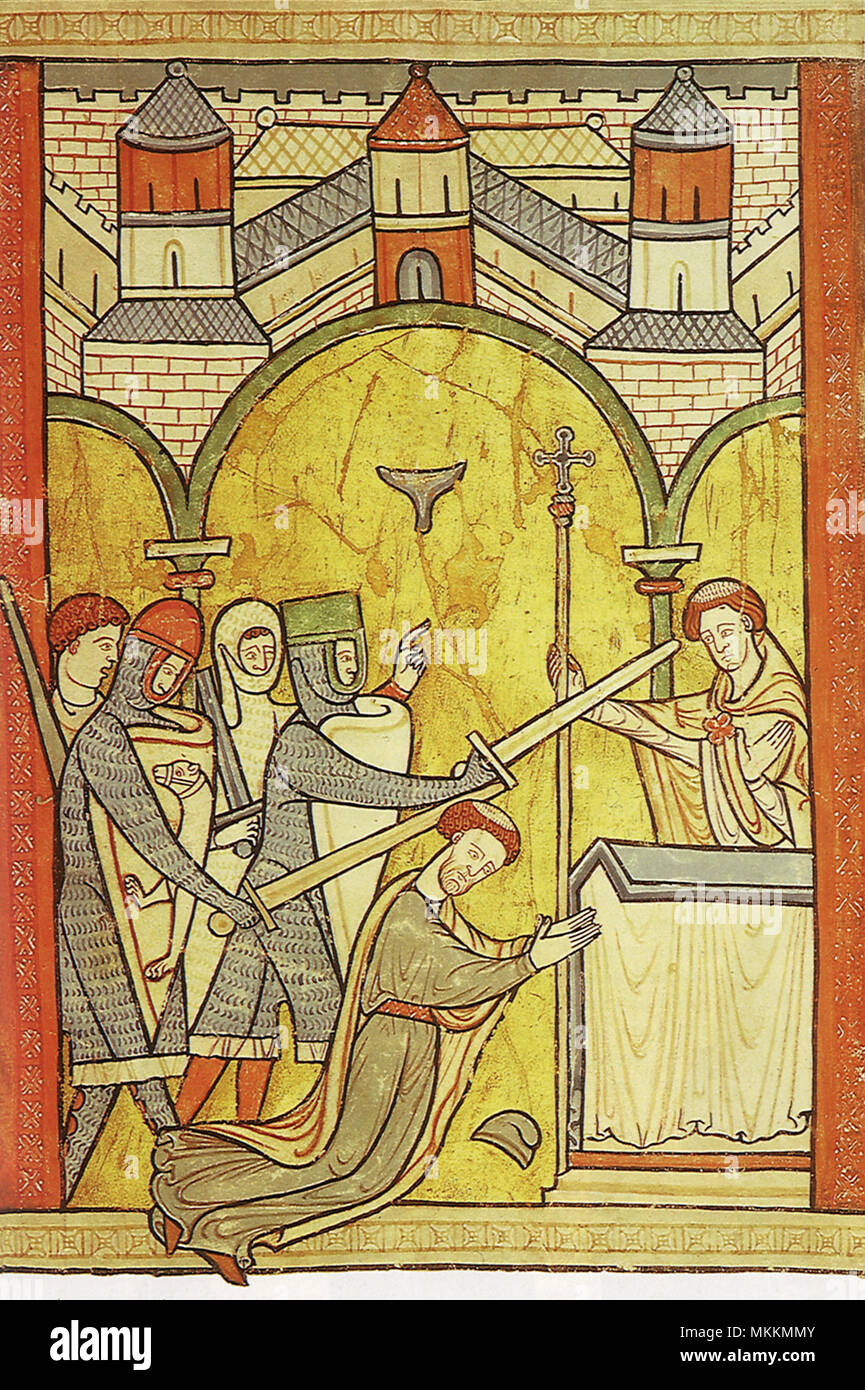 Der heilige Thomas Becket, der Märtyrer 1170 Stockfoto