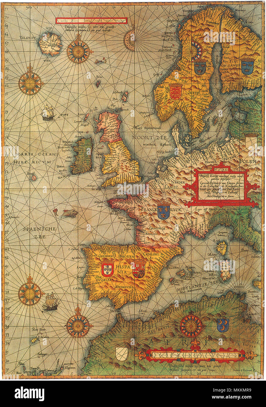 Westeuropa 1584 Stockfoto